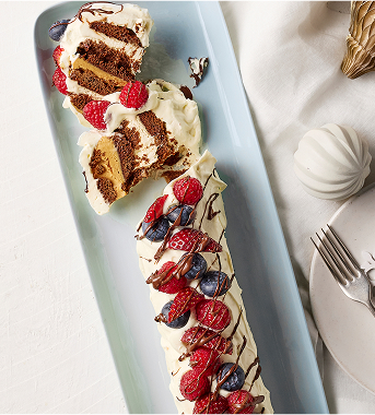 Whipped Peanut Butter Log Cake